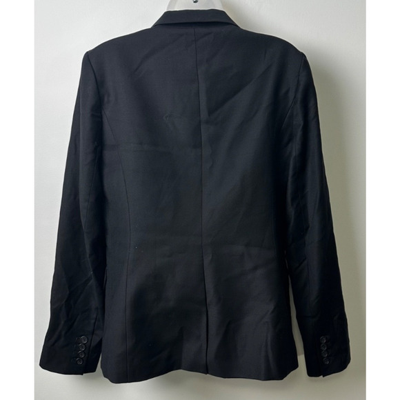 J. Crew Blazer Jacket Women’s 8 Black 100% Wool Office Siren Academia Lined C14 - Picture 3 of 6